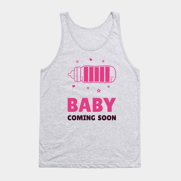 Baby Coming Soon Tank Top by OnepixArt